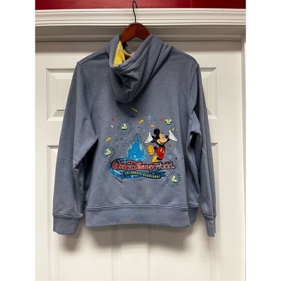 Walt Disney World Vintage Look Mickey Mouse Celebration Embroidered Zip Up Hoodi - Picture 5 of 9
